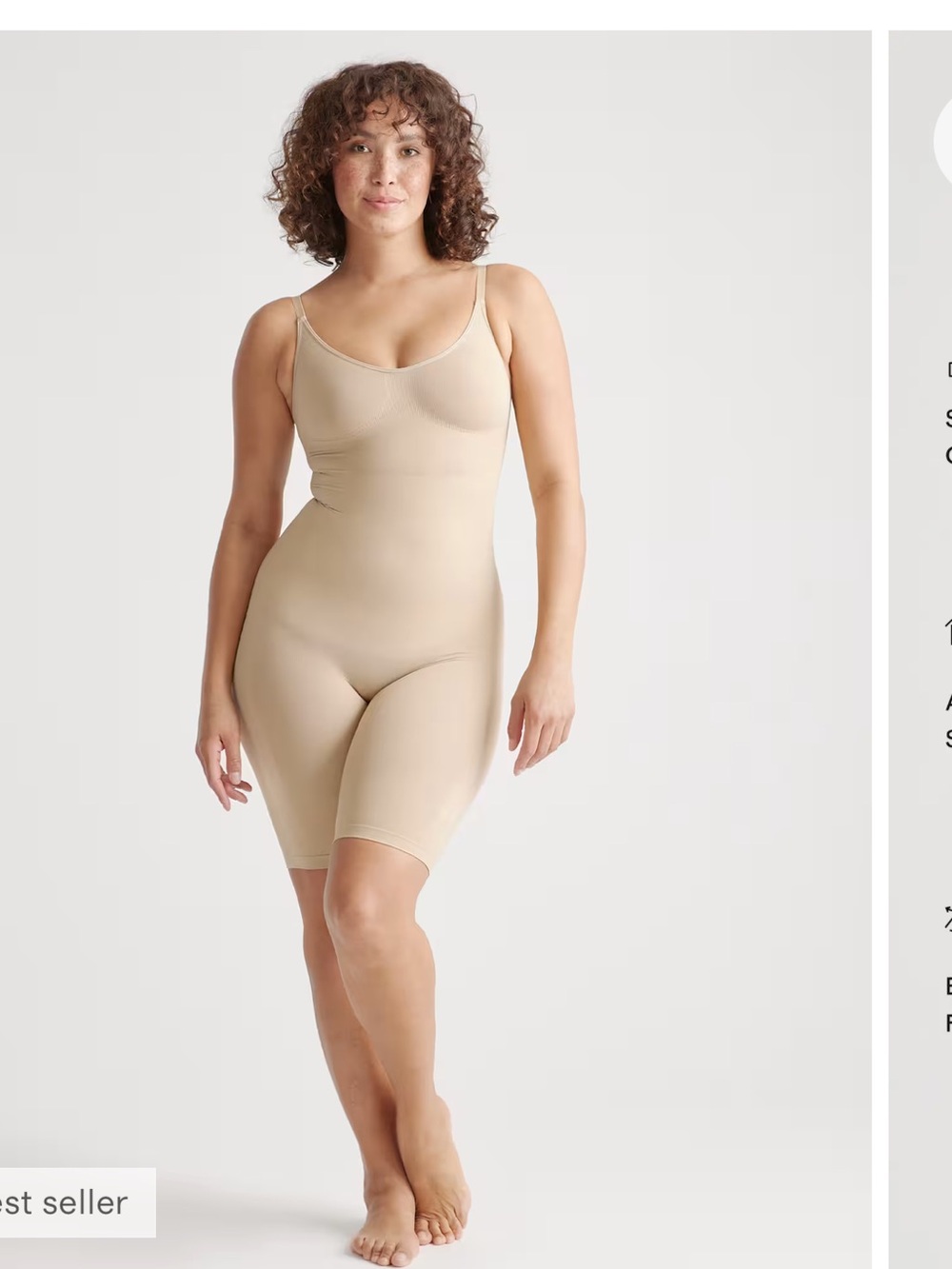 Quince Quince Sculpting Shapewear Mid Thigh Clay new